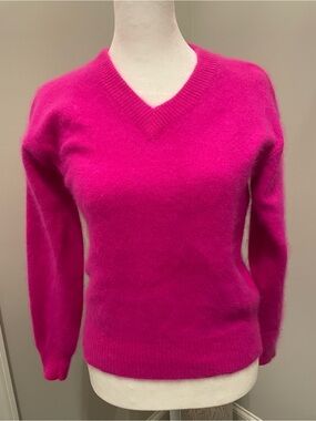 Vintage Kat Man Du 70% Angora Rabbit Hair Fuzzy Knit Sweater - Size Medium